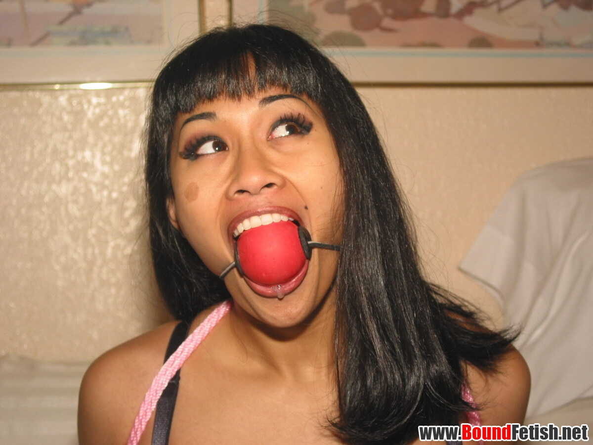 Hogtied and Ball Gagged in Black Lace: A Dark Haired Girl's BDSM Fantasy Come True - 