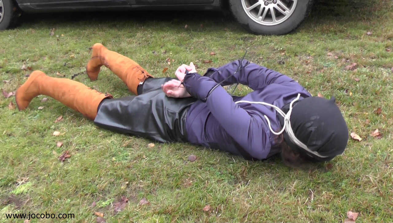 Unconscious Juliette Gets Kidnapped in the Woods and Taken to a Secret Dungeon for BDSM Playtime in Her Leather Outfit - J...