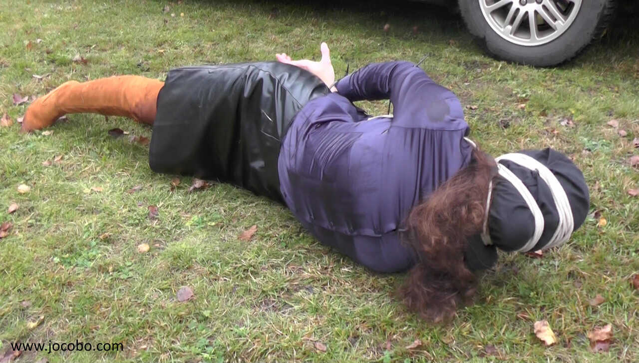 Unconscious Juliette Gets Kidnapped in the Woods and Taken to a Secret Dungeon for BDSM Playtime in Her Leather Outfit - J...