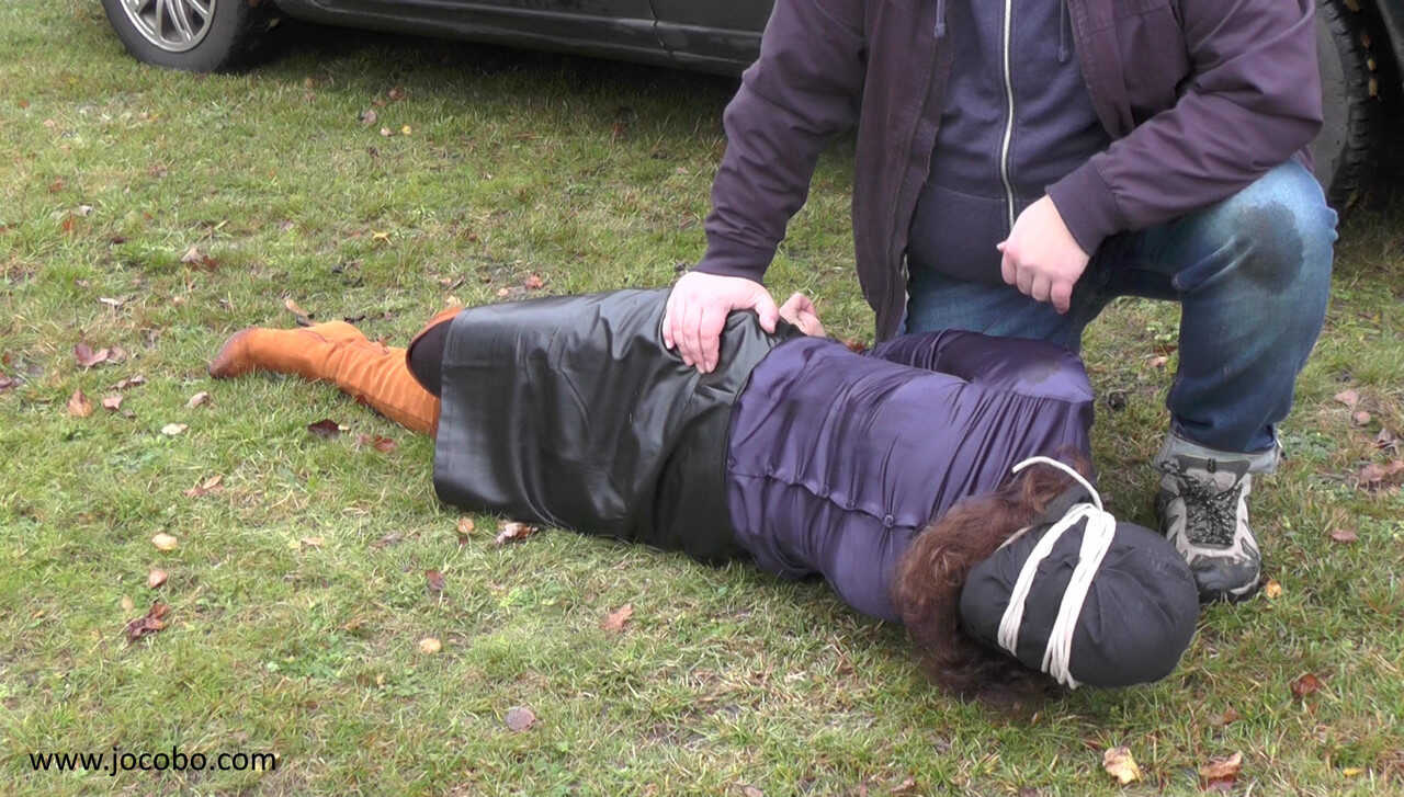 Unconscious Juliette Gets Kidnapped in the Woods and Taken to a Secret Dungeon for BDSM Playtime in Her Leather Outfit - J...