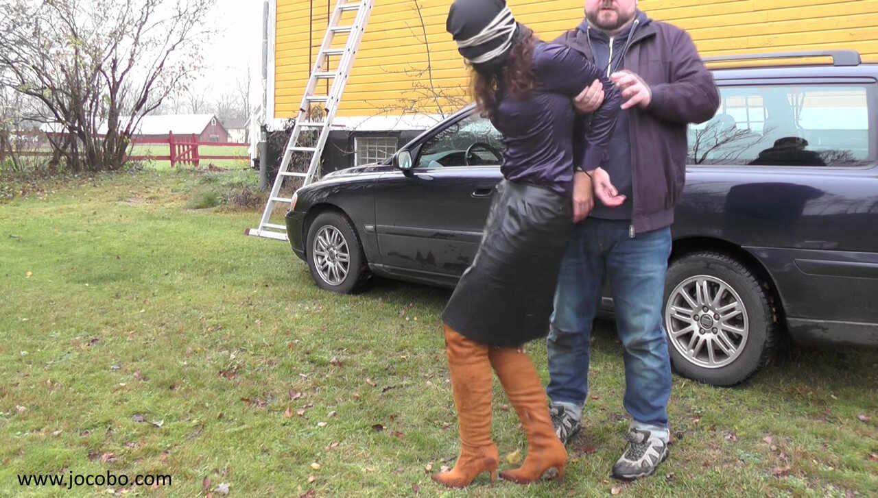 Unconscious Juliette Gets Kidnapped in the Woods and Taken to a Secret Dungeon for BDSM Playtime in Her Leather Outfit - J...