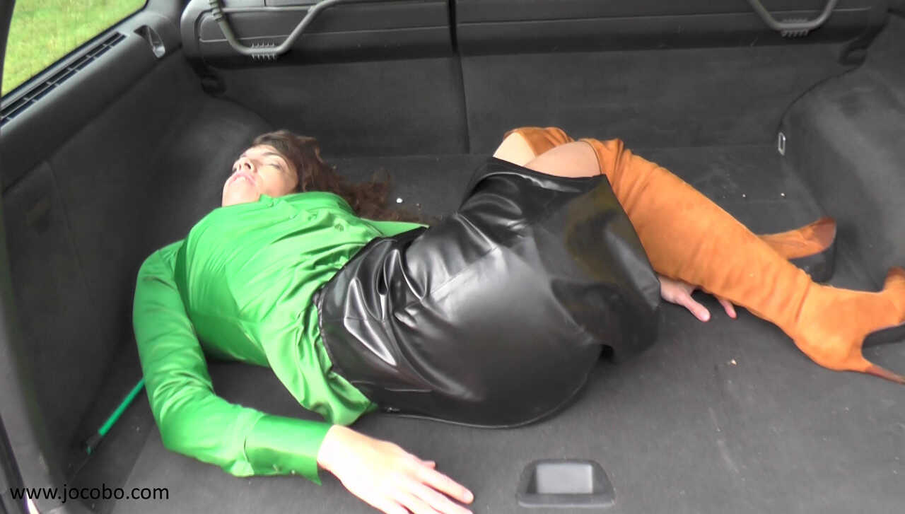 Unconscious Juliette Gets Kidnapped in the Woods and Taken to a Secret Dungeon for BDSM Playtime in Her Leather Outfit - J...