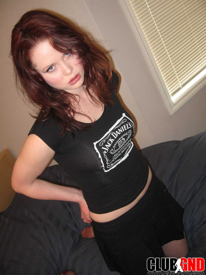 Lana’s Redhead Bed Tease: Jack Daniels & Stockings