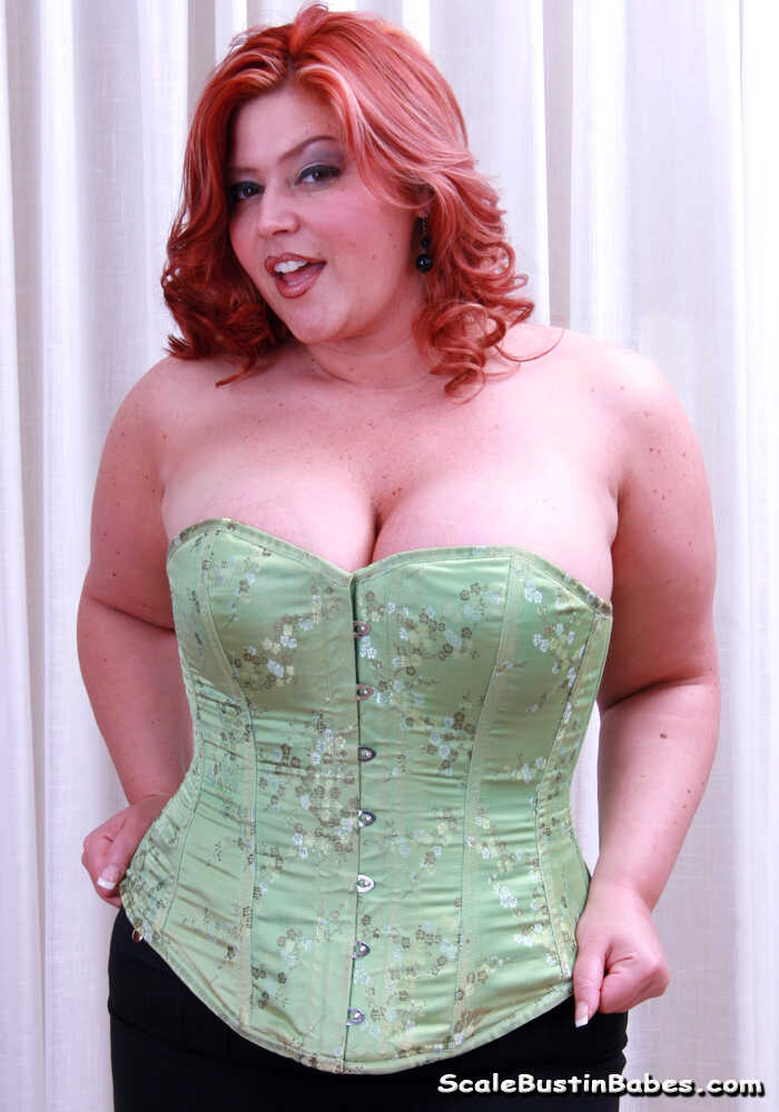 Overweight redhead Eden 38dd shows off her big tits in a skirt before a POV blowjob. - Eden 38dd