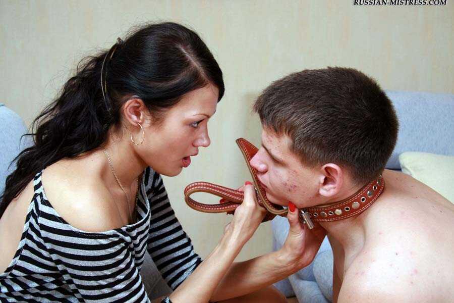 Submissive boy's pussy gets eaten after a long day of licking feet and getting spanked by Anna Lacey - Anna Lacey