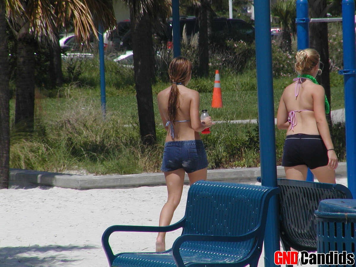 Barely Legal Bikini Babes Caught on Camera! 