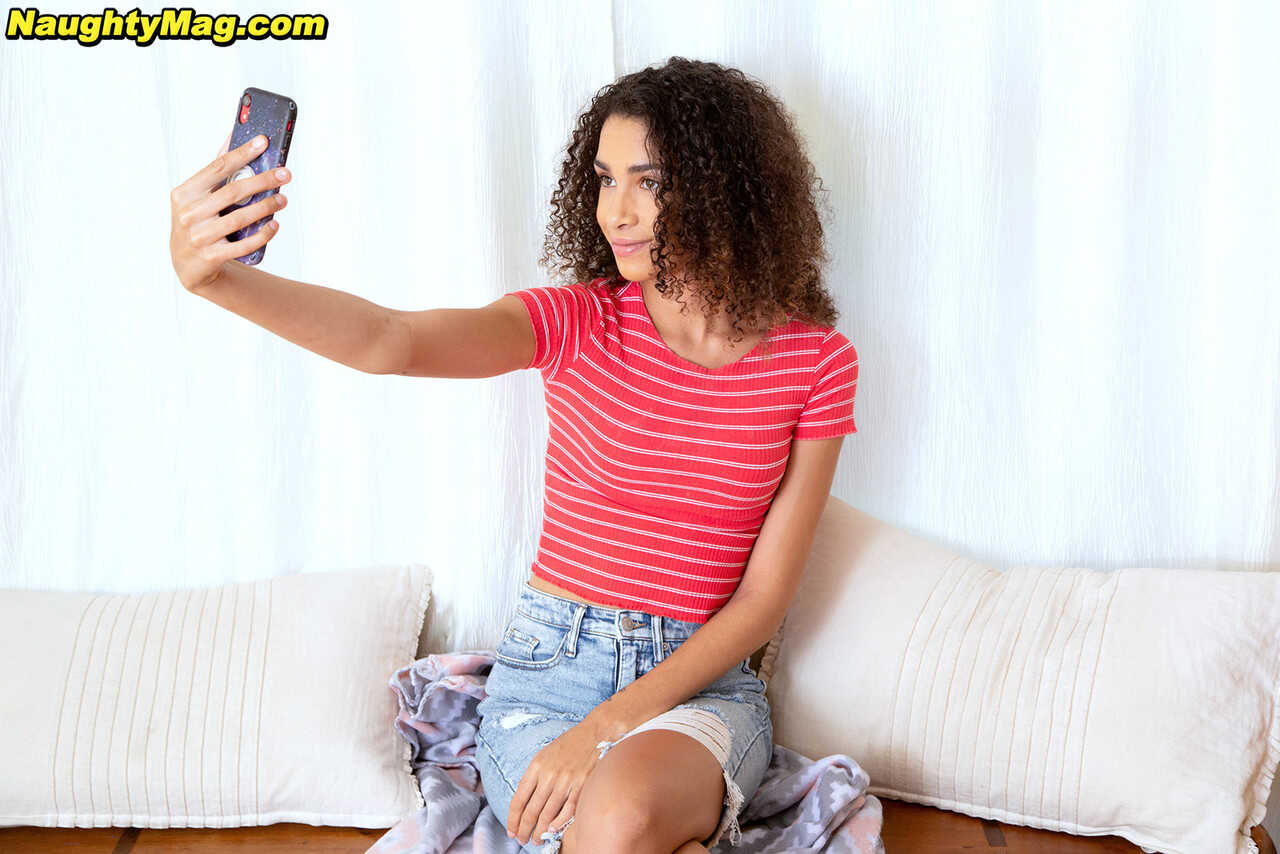 Selfie with Gia A-Cup Amateur Latina Exposing her Skinny Ass on Camera - Gia Gelato