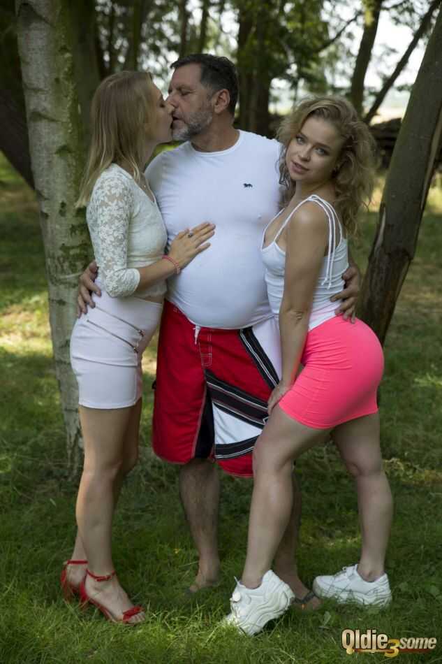 Young Girls Devour Old Man's Honey Pot in the Woods with Candy and Alexa's Flexy Love - Candy Teen, Alexa Flexy
