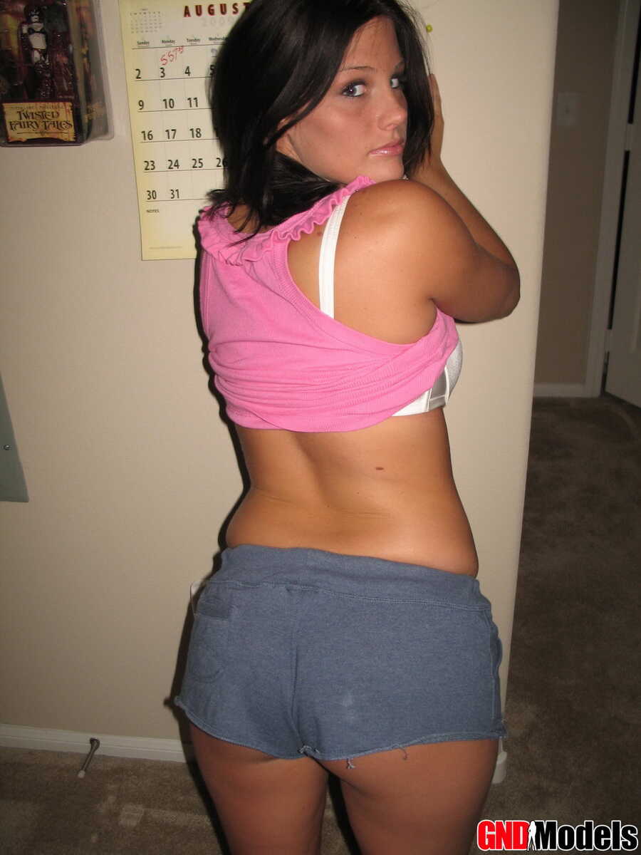 Whitney Removes Her Booty Shorts While Getting Naked, Showing Off Those Big Areolas - Whitney