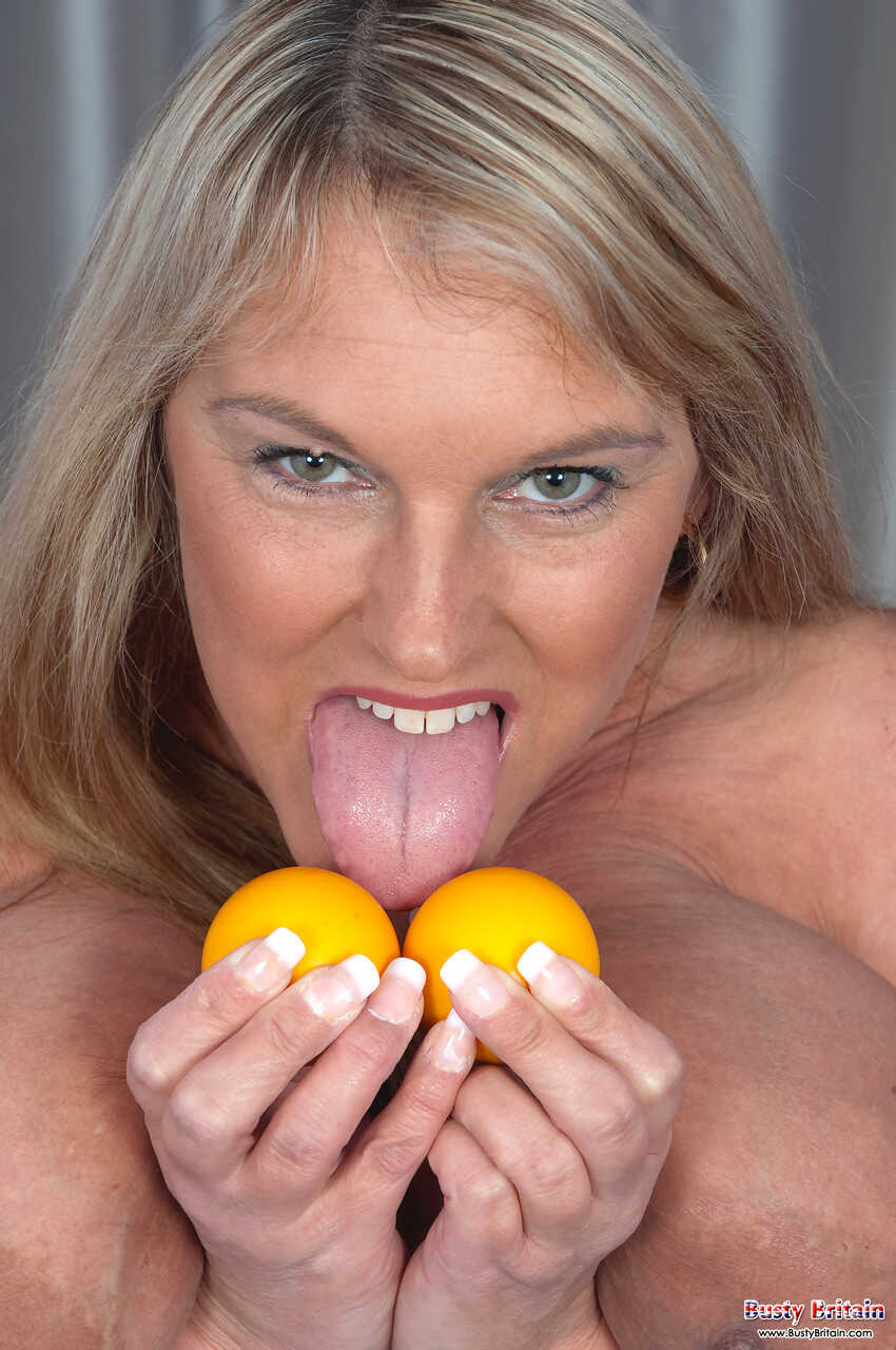 Blonde British BBW Carol Brown Gets Naked on Top of a Pool Table with her Massive Saggy Tits - Carol Brown