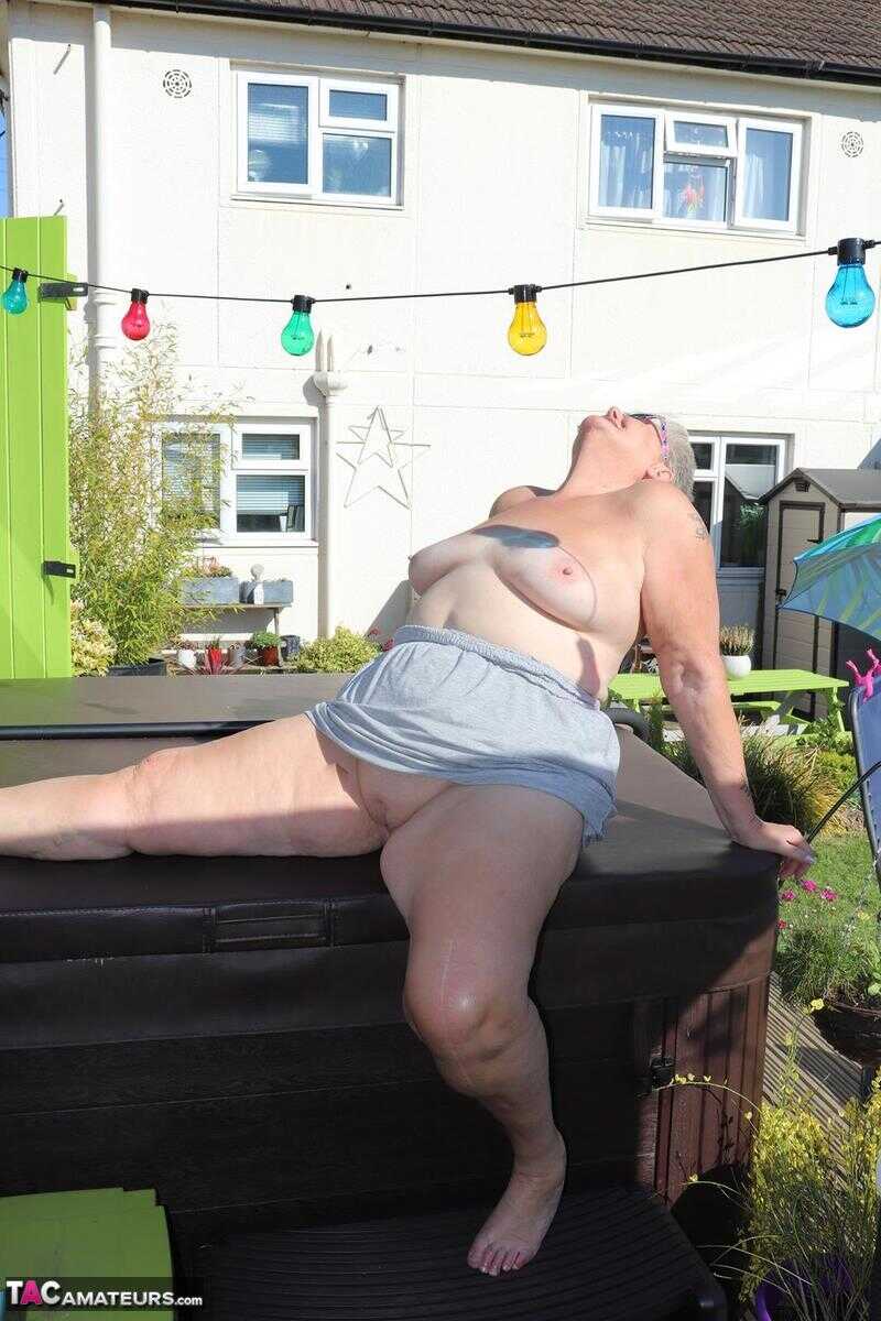 Mature Mommy Gets Wet and Wild in the Backyard with Shoe Licking Antics - Valgasmic Exposed