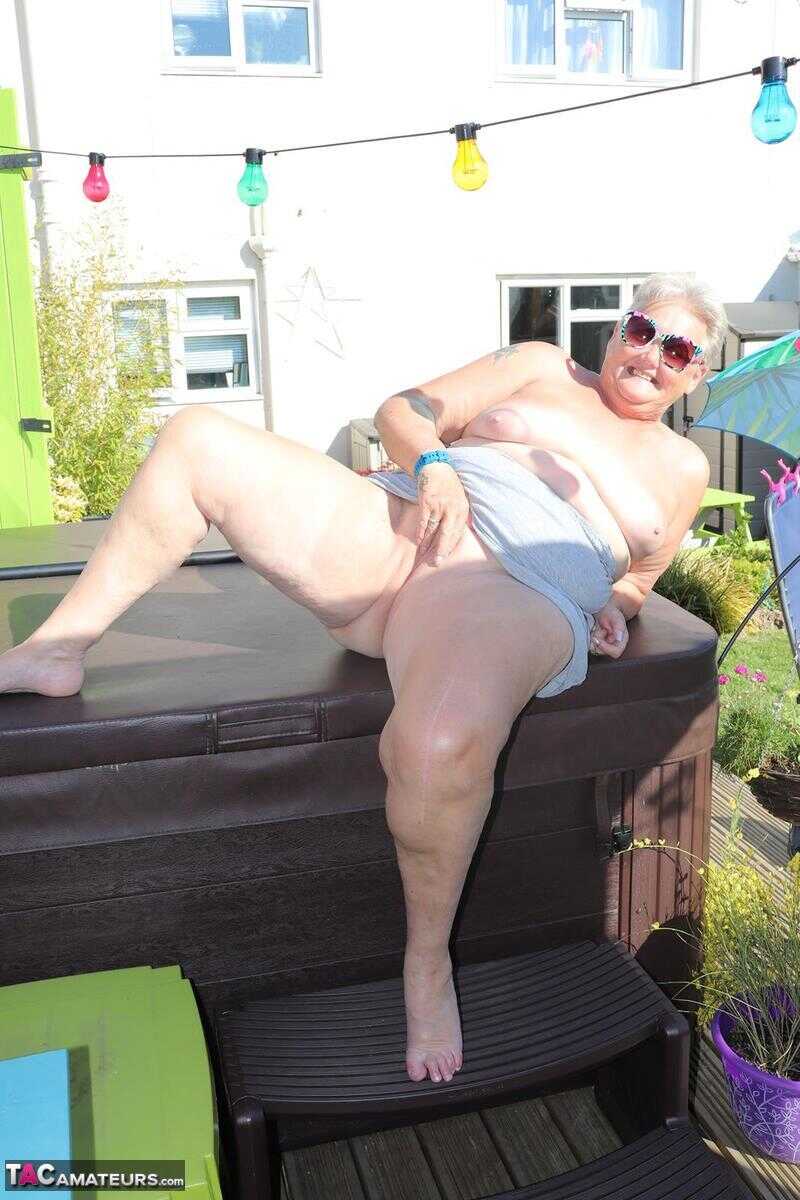 Mature Mommy Gets Wet and Wild in the Backyard with Shoe Licking Antics - Valgasmic Exposed