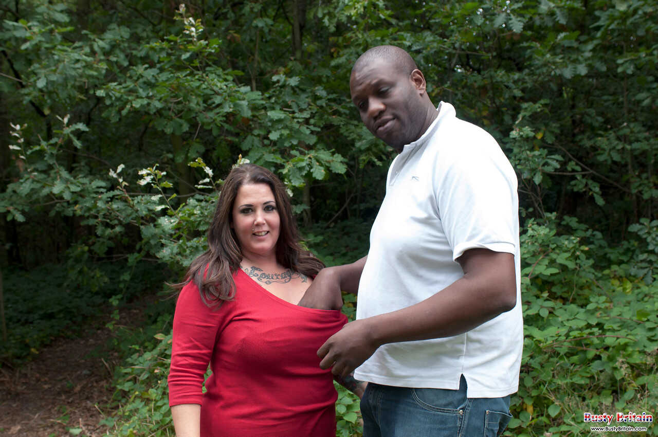 Fat British Woman Tattiana Gets Pounded by a Big Black Dick in the Backyard! - Tattiana
