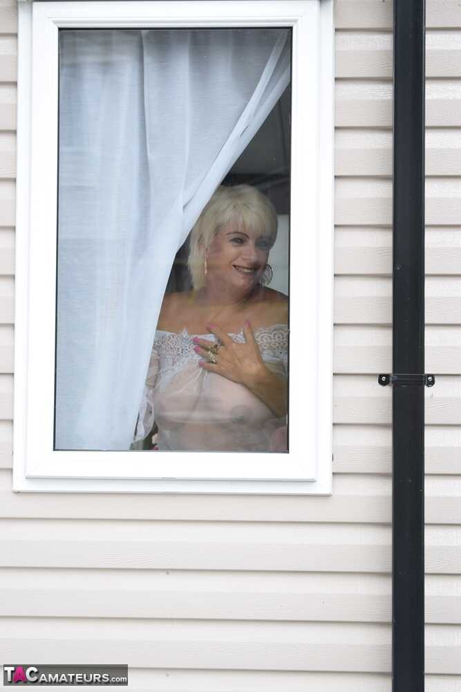 Dimonty's Mature Lingerie Showcase Freeing Her Tits and Twat from See-Through Lace - Dimonty
