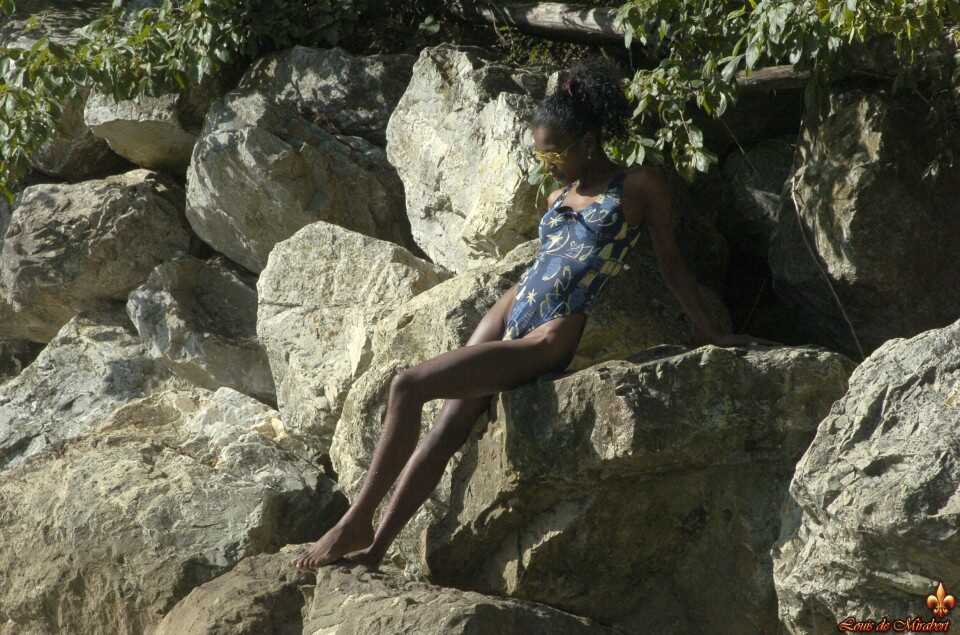 Black River Maeva Naked and Horny in the Stream - Maeva