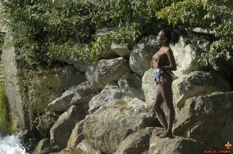 Black River Maeva Naked and Horny in the Stream - Maeva