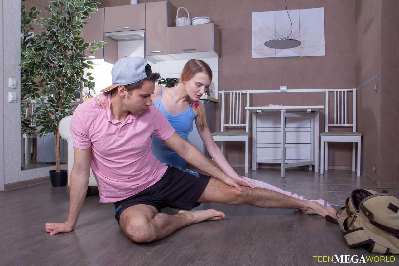 Olivia Westsun's Skinny Redhead Ass Gets Stretched for an Anal Fuck with Leg Warmers On!