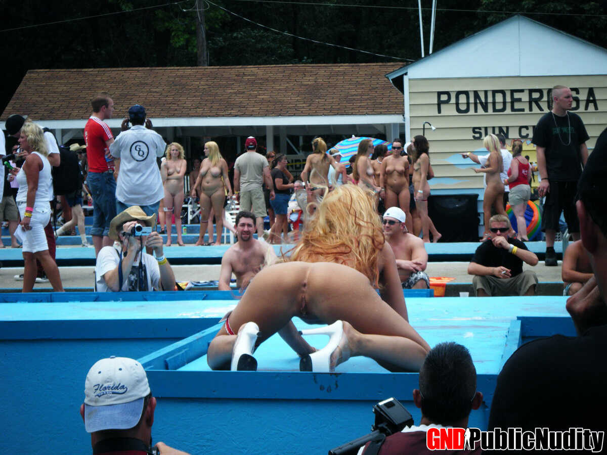 Nude Stripping Show with Pierced Caucasians