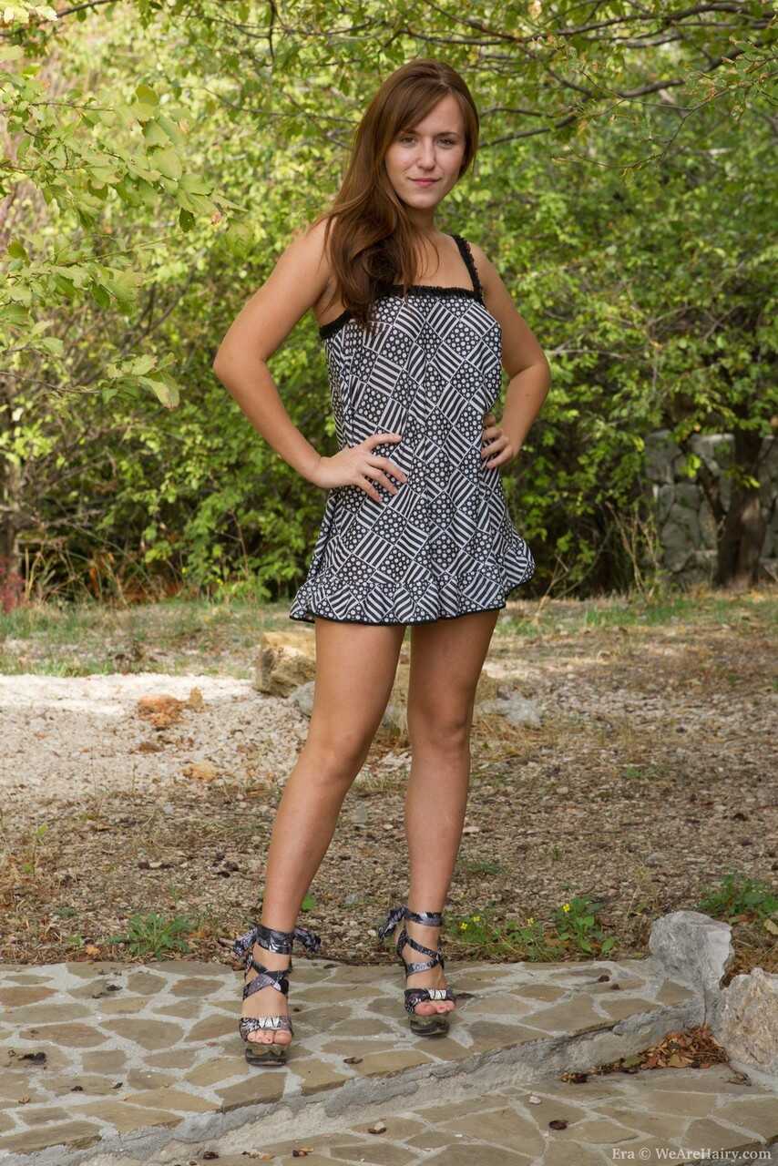 Era's Hairy Spread: Sassy Little Thing Loses Her Dress and Cotton Panties at the Cabin - Era