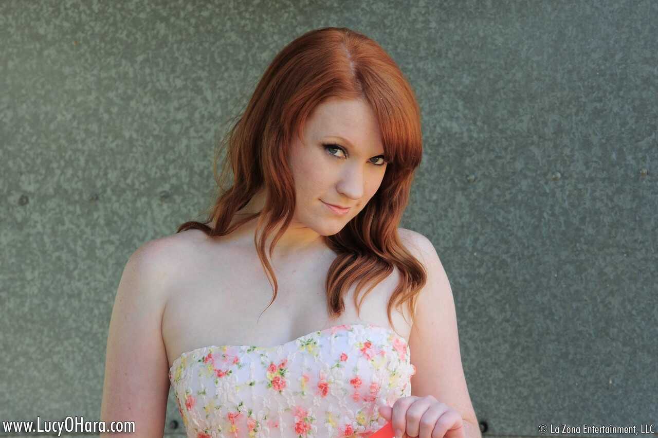 Red-hot Lucy O'Hara takes control of her dildo and nipples outside in the sun! - Lucy OHara