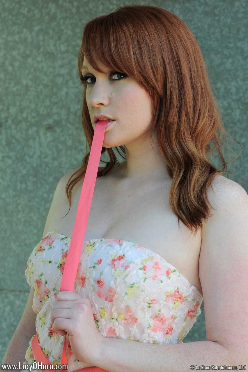Red-hot Lucy O'Hara takes control of her dildo and nipples outside in the sun! - Lucy OHara