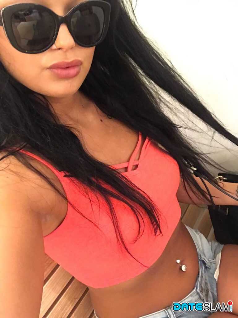 Busty Brunette Daphne Klyde Takes a Naked Ass-Selfie in Her Lingerie Under the Sun - Daphne Klyde