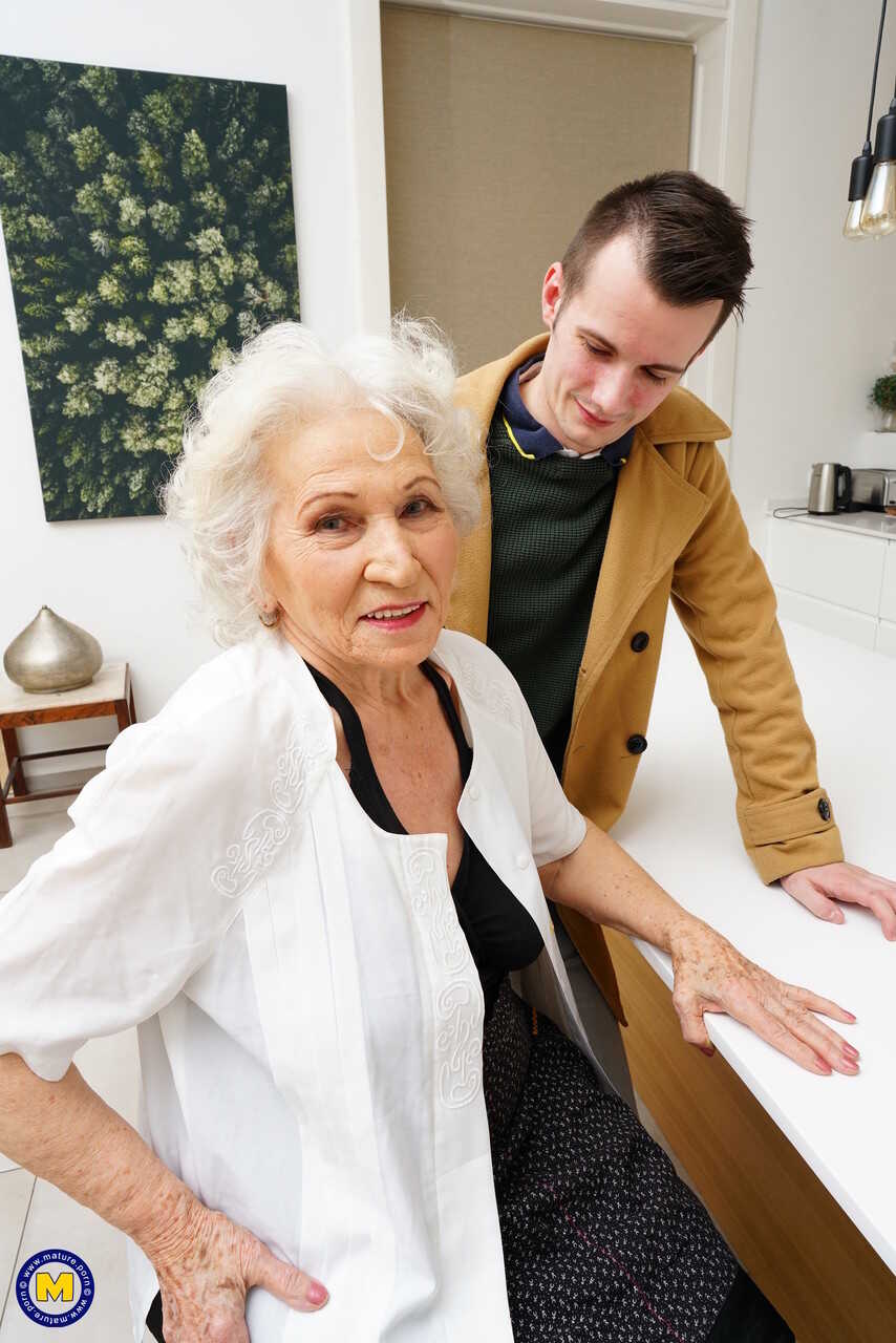 Granny Norma's Desperate Search for a Stiff Young Cock Ends with a Kiss and a Fuck! - Norma, Sam Bourne