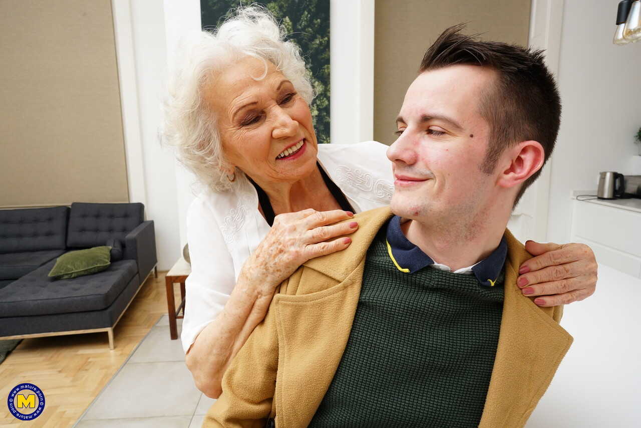 Granny Norma's Desperate Search for a Stiff Young Cock Ends with a Kiss and a Fuck! - Norma, Sam Bourne