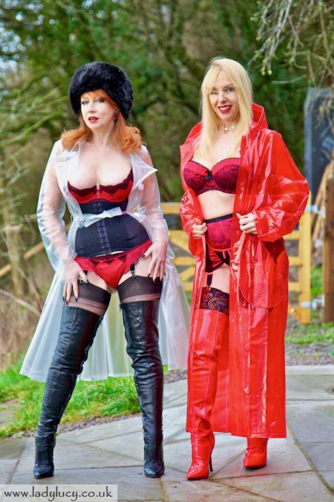 Outdoor Bliss: Lady Lucy's Lesbian Adventure in Thigh High Boots and Mature Stockings - Lady Lucy