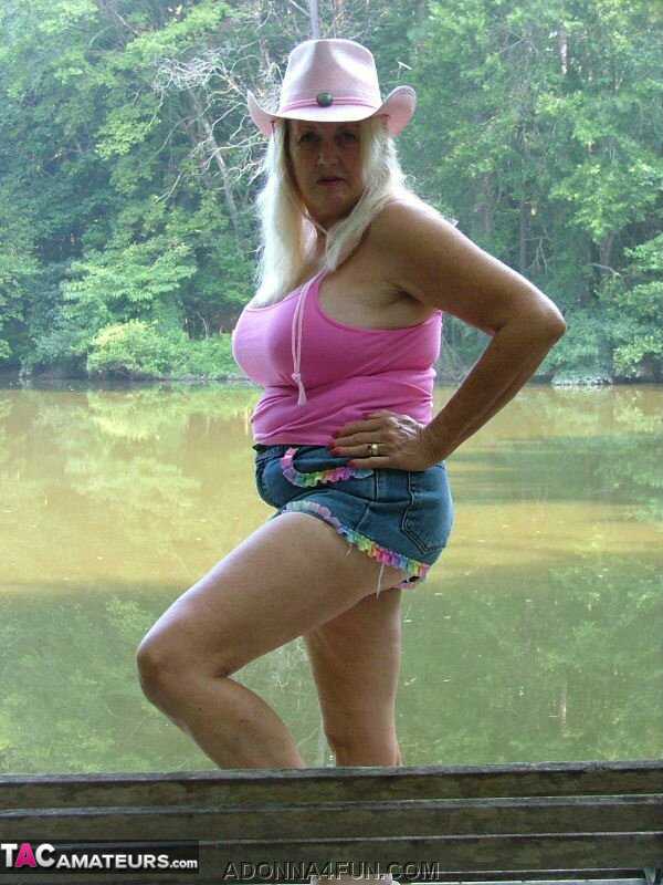 Blonde Adonna's Waterside Debut: A Mature Amateur Makes Her Nude Wet Dream Come True - Adonna