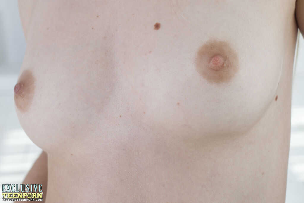 Teen Nudist Medoc Takes Off White Bodysuit for Bare Naked Chair Sitting - Medoc