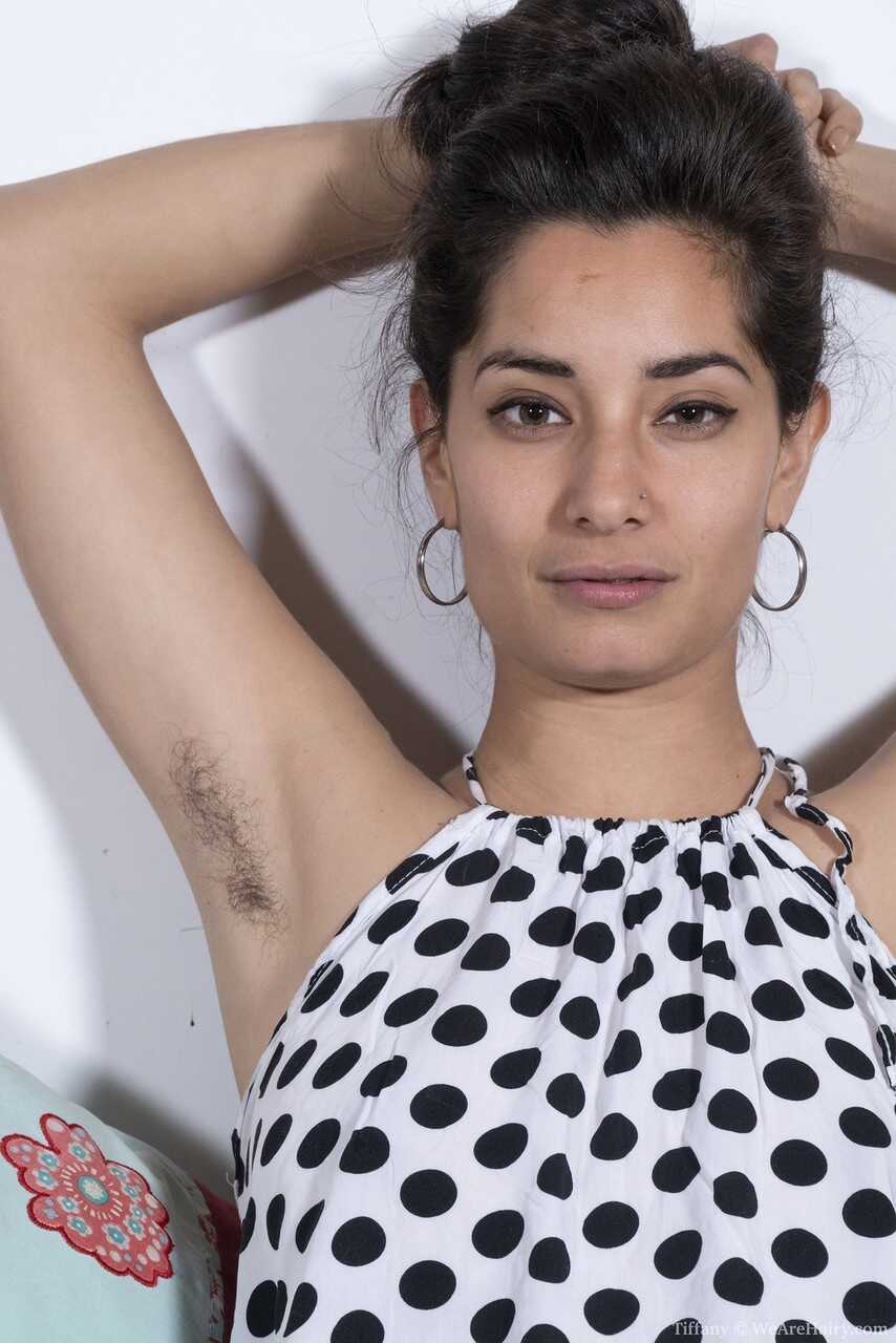 Brunette Tiffany's Hairy Buns and Natural Pussy on Display - Tiffany
