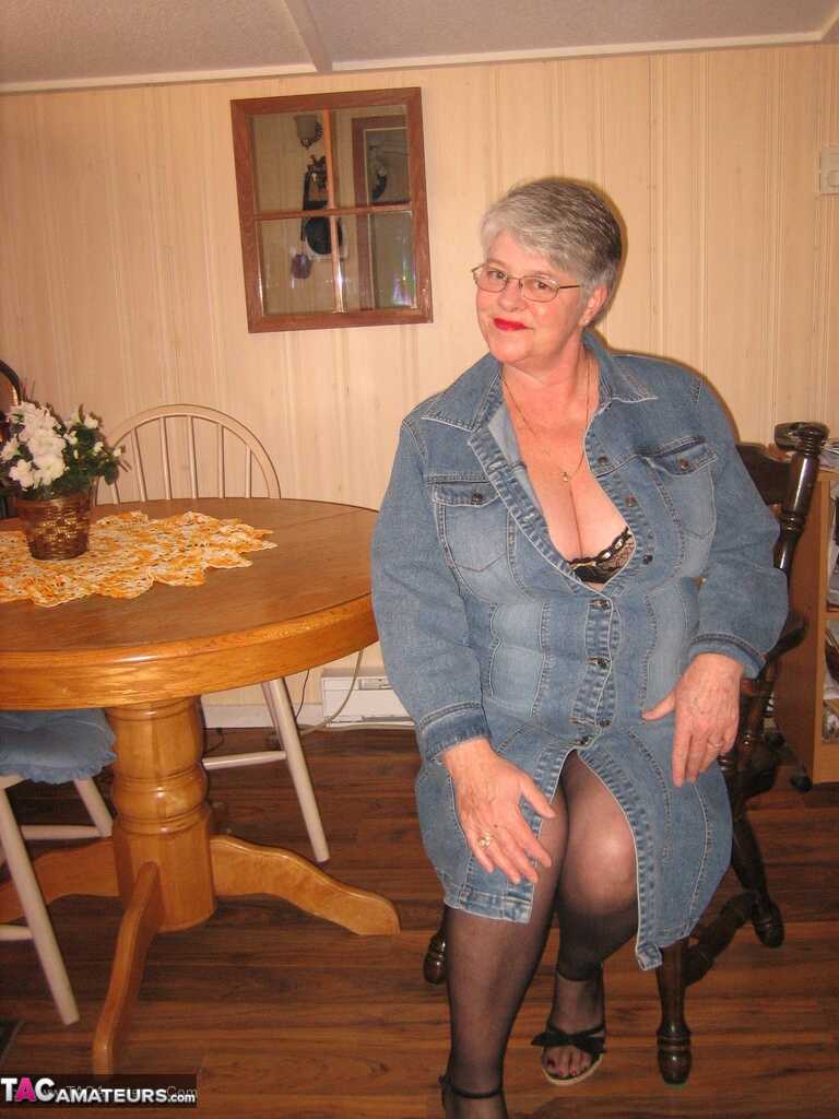 Fat Hairy Granny with Girdle Takes on Big Dick for a Wild Night of Masturbation and Dildos - Girdle Goddess