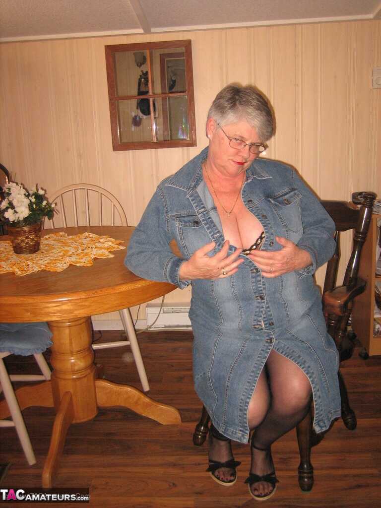 Fat Hairy Granny with Girdle Takes on Big Dick for a Wild Night of Masturbation and Dildos - Girdle Goddess