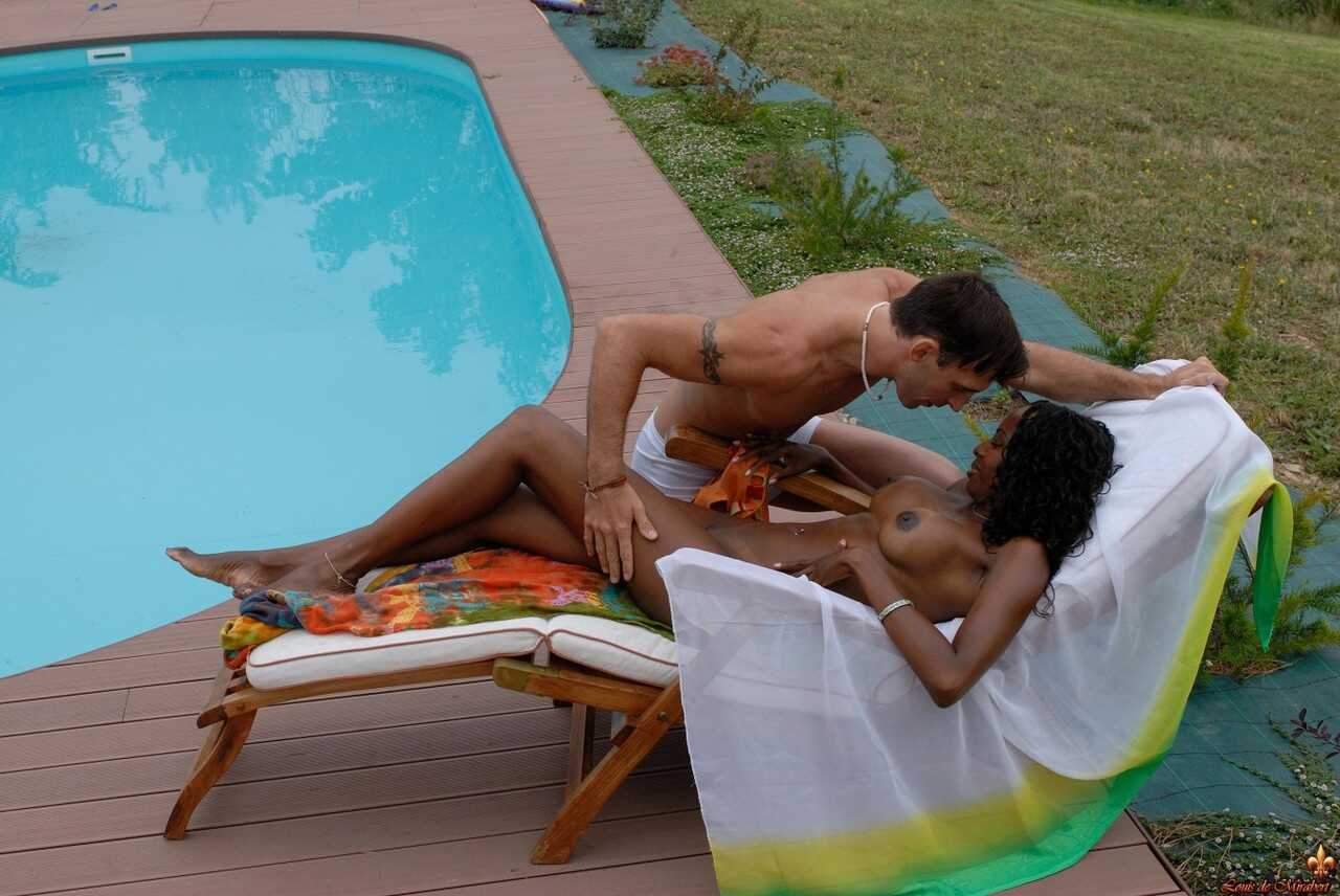 Celia's Wet 'n Wild Escapade: A Night of Passionate Love Making with Her Lover by the Poolside - Celia