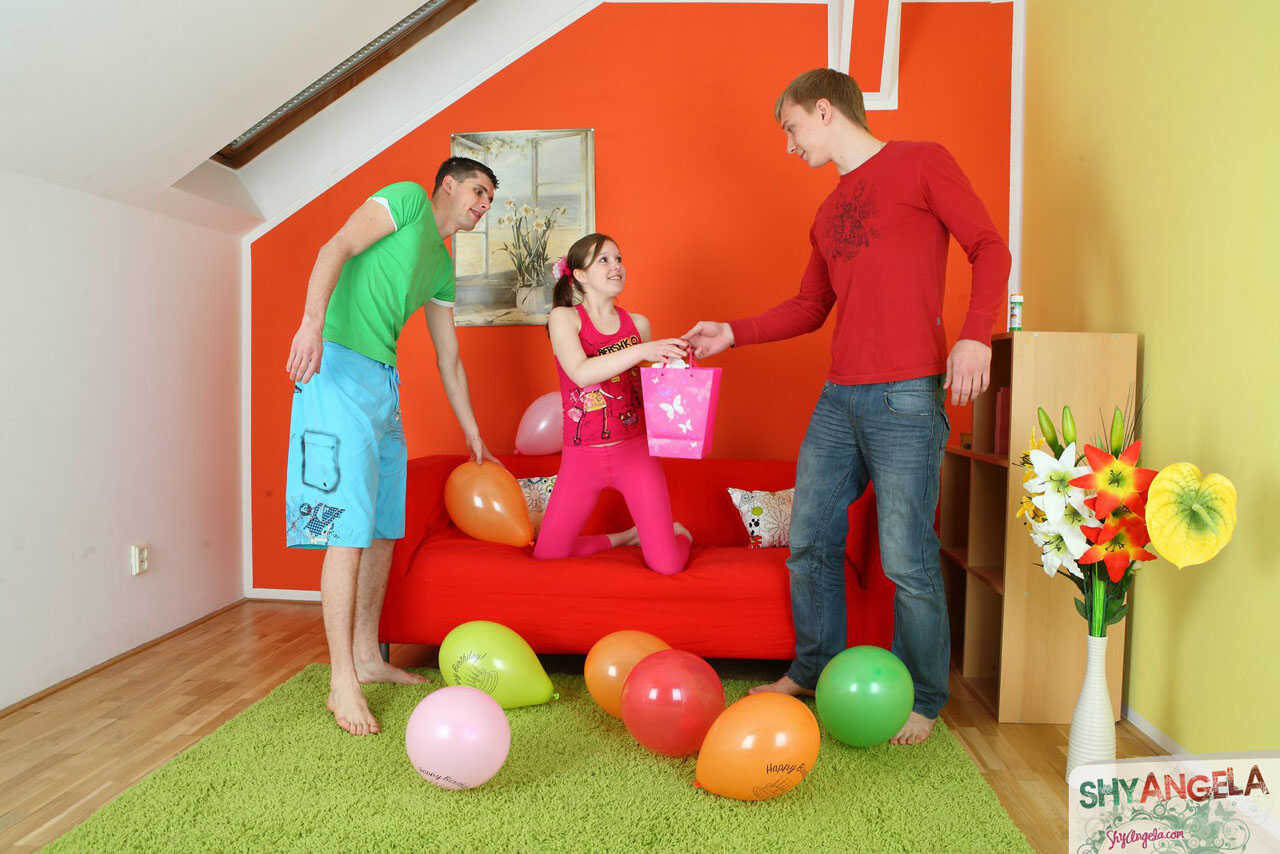 Balloon Blowjobs and Double Penetration with Angela and Her Two Boyfriends - Angela, Kristof Cale