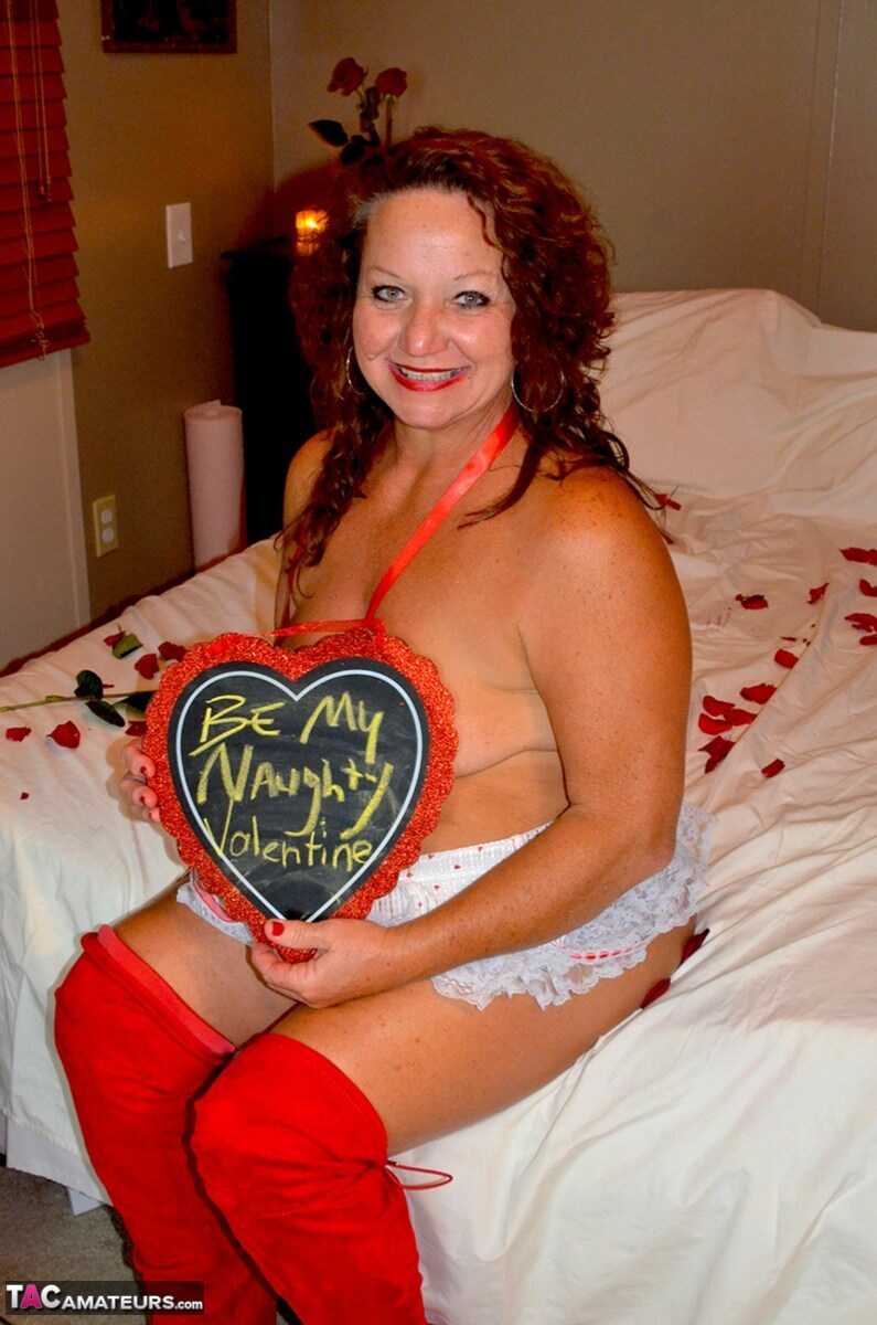Mature Woman Debbie Delicious' Saggy Tits and Over-the-Knee Boots Adventure - Debbie Delicious