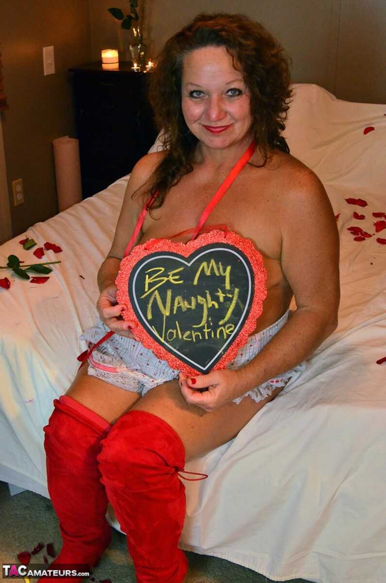 Mature Woman Debbie Delicious' Saggy Tits and Over-the-Knee Boots Adventure - Debbie Delicious