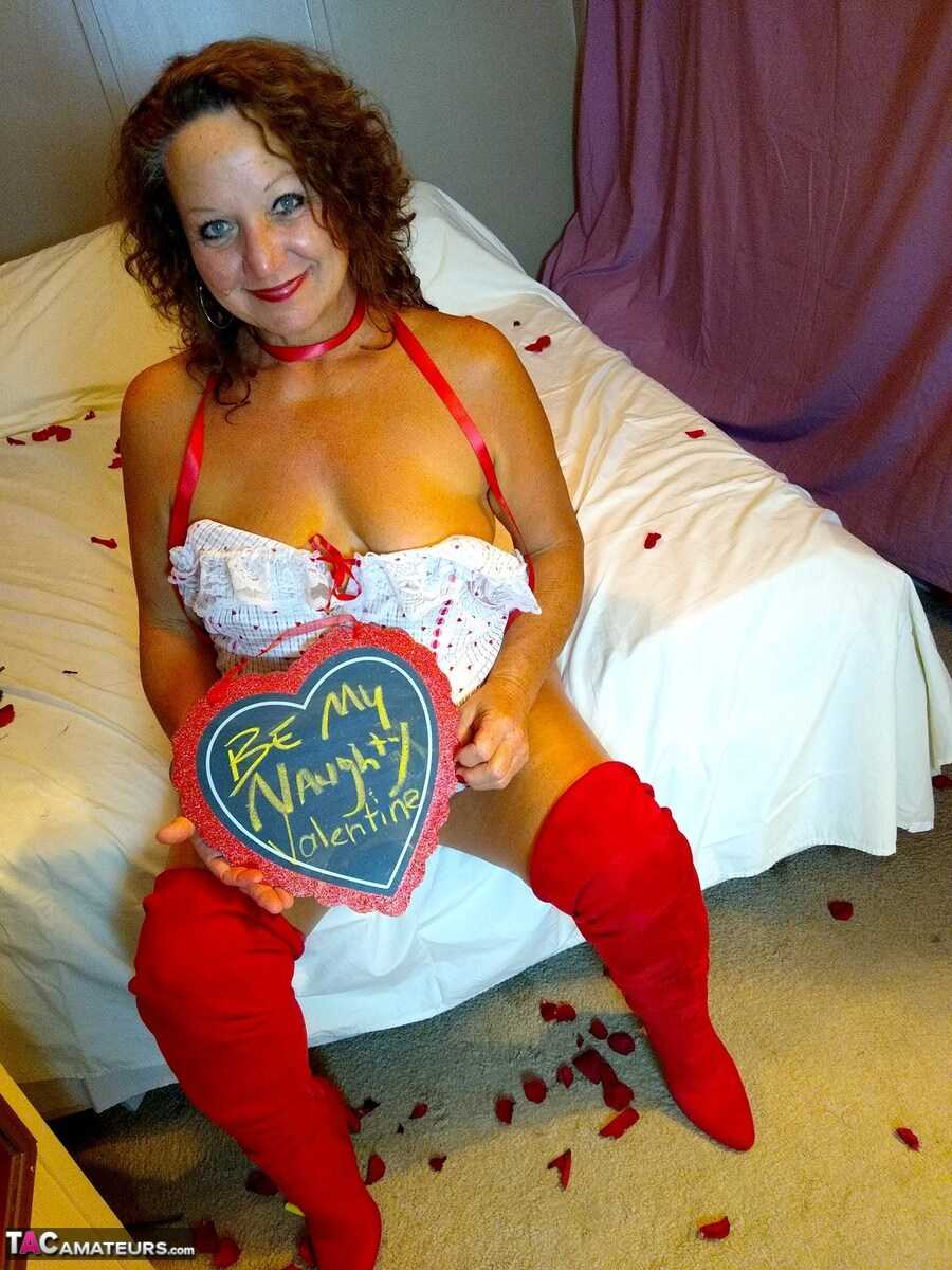 Mature Woman Debbie Delicious' Saggy Tits and Over-the-Knee Boots Adventure - Debbie Delicious