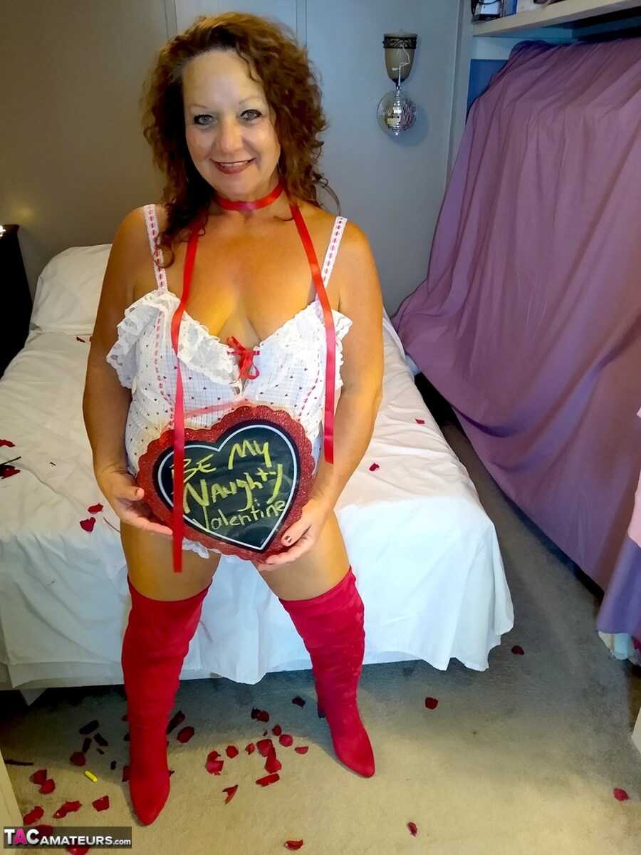 Mature Woman Debbie Delicious' Saggy Tits and Over-the-Knee Boots Adventure - Debbie Delicious