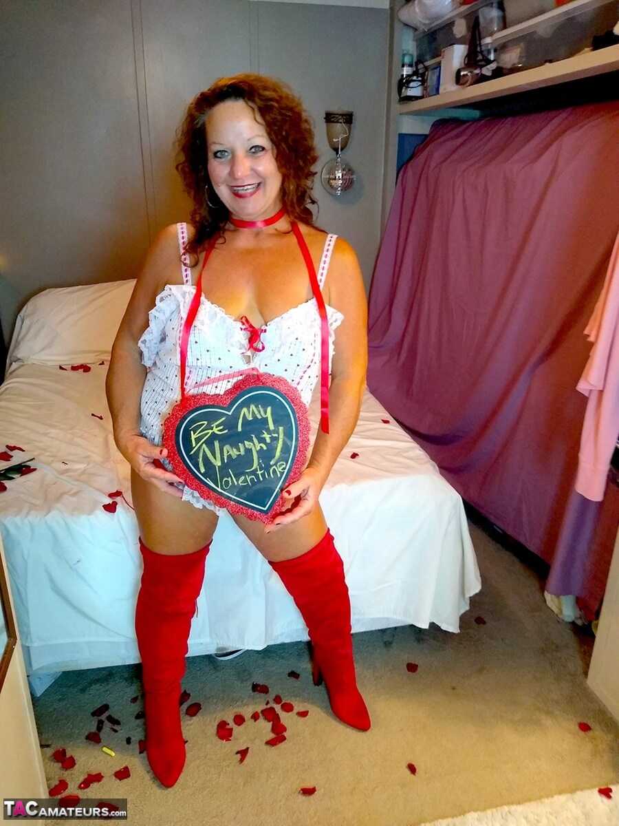 Mature Woman Debbie Delicious' Saggy Tits and Over-the-Knee Boots Adventure - Debbie Delicious