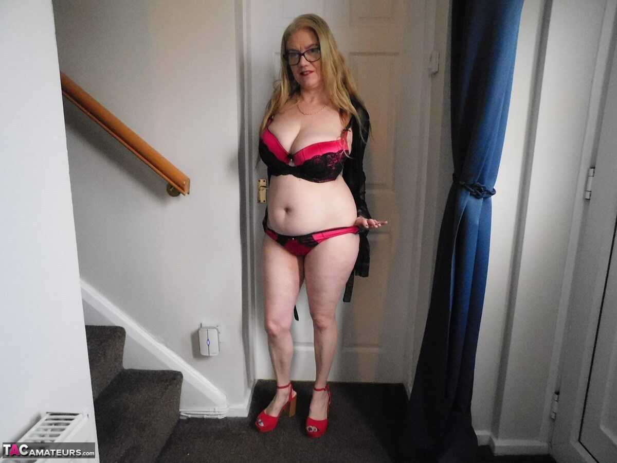 Busty Grandma Lily May Explores Her Curves with Sex Toys - Lily May
