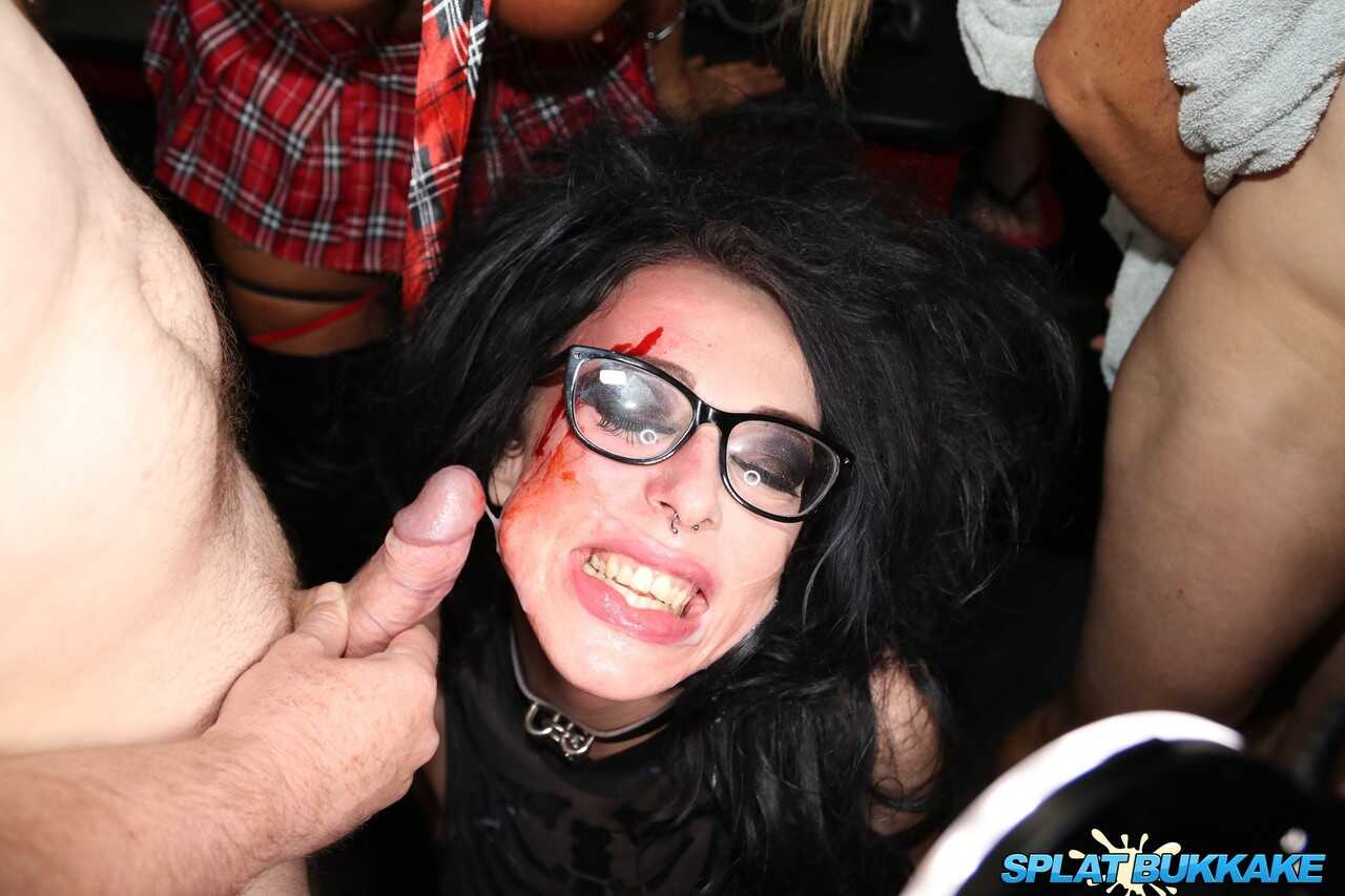 Halloween Night at the Nerd Club A Group of Caucasian Girls in Cosplay Get Down and Dirty with Multiple Partners Ending in...