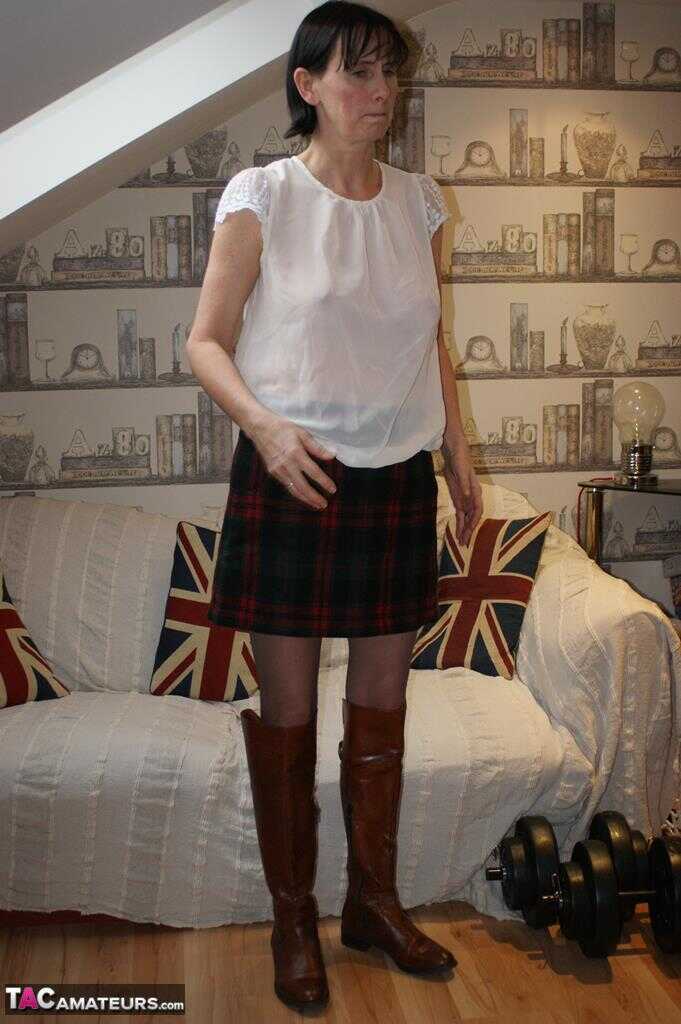 Mature Slut Scot Susan Slides Her Underwear Aside to Toy Her Cunt for Your Viewing Pleasure! - Slut Scot Susan