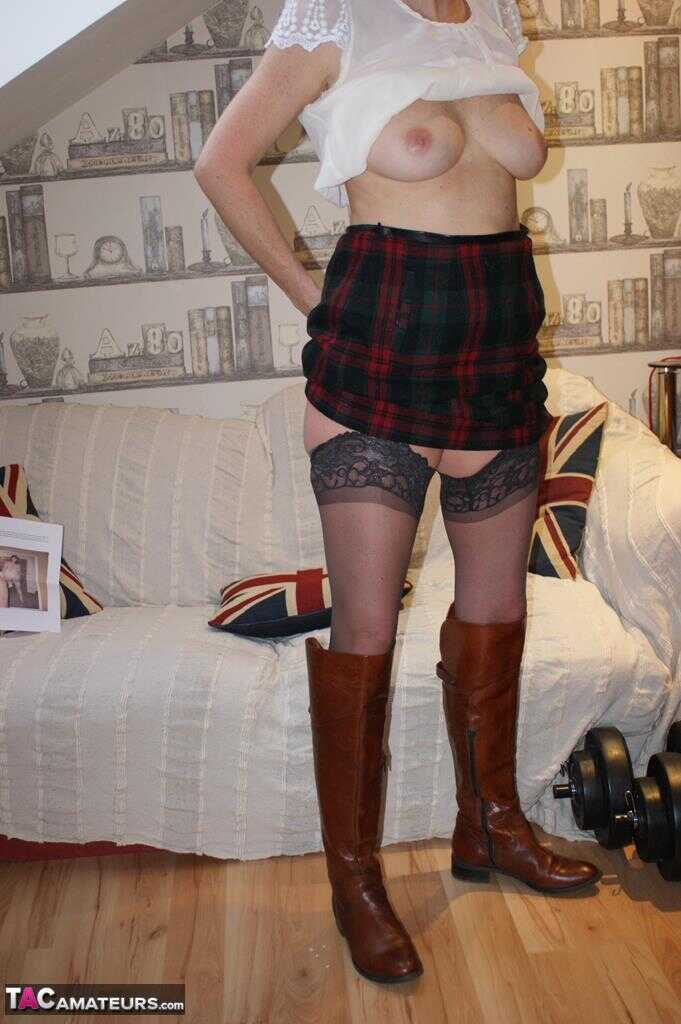 Mature Slut Scot Susan Slides Her Underwear Aside to Toy Her Cunt for Your Viewing Pleasure! - Slut Scot Susan