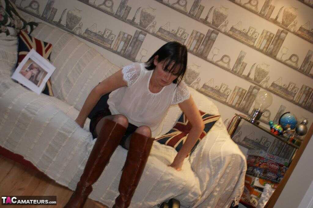 Mature Slut Scot Susan Slides Her Underwear Aside to Toy Her Cunt for Your Viewing Pleasure! - Slut Scot Susan