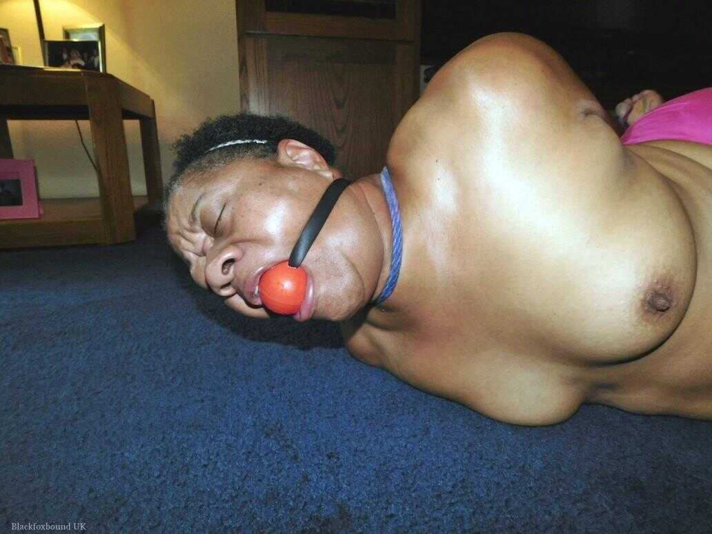 Trixie's Tempting Ties A Ball Gag Bound Black Granny - Trixie