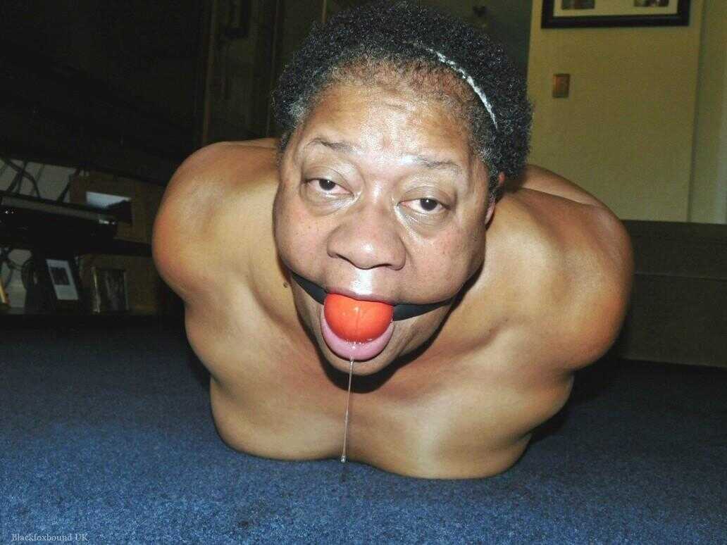 Trixie's Tempting Ties A Ball Gag Bound Black Granny - Trixie