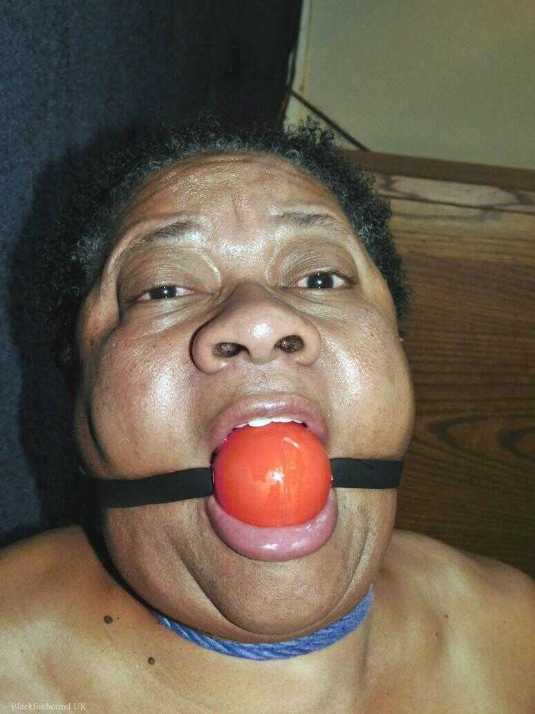 Trixie's Tempting Ties A Ball Gag Bound Black Granny - Trixie