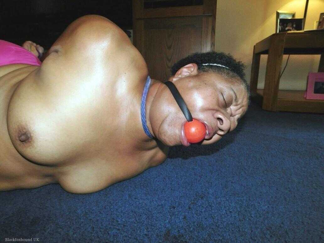 Trixie's Tempting Ties A Ball Gag Bound Black Granny - Trixie